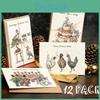 Christmas Greeting Card Set 12pcs Elegant Cards And Envelopes For Spreading Festive Cheer