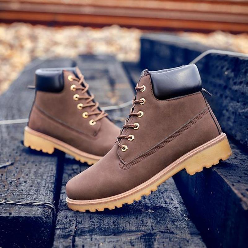 Модные мужские ботинки больших размеров с высоким берцем, повседневные ботинки martin, мужская обувь, классические ботинки из ревеня