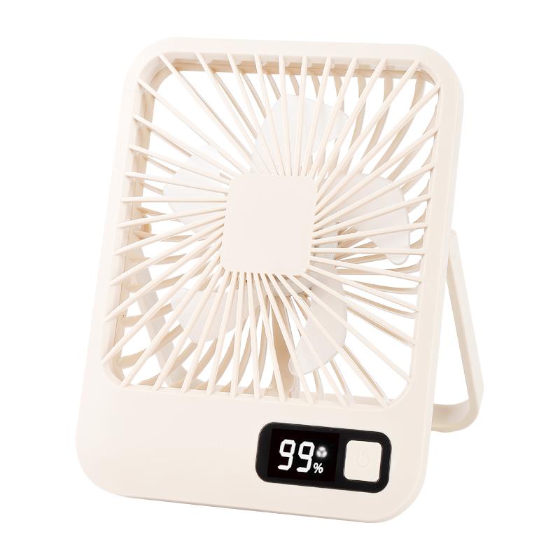 Portable Table Fan Desk 7H Timing Ultra Quiet Small USB Rechargeable Cooling Fan 5 Speeds Powerful Wind Offices Home Fan