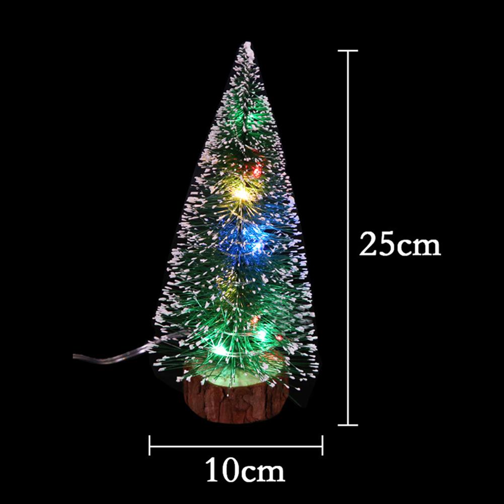 Led Mini Christmas Tree 15cm 20cm 25cm 30cm Warm Light Colorful Light Decorative Ornament For Home