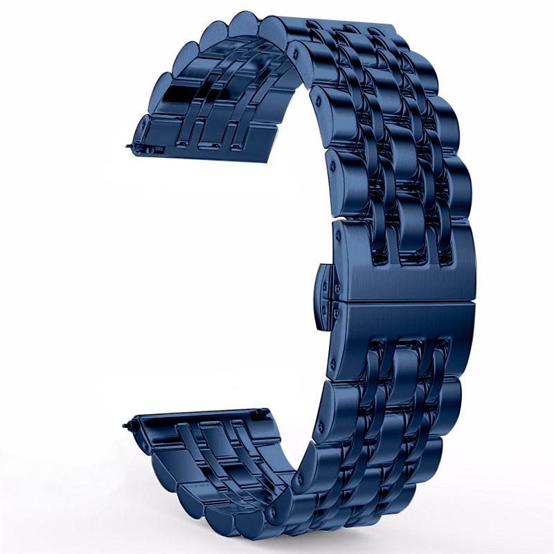 22 мм 20 мм ремешок для Samsung Galaxy Watch 3 41 45 мм 46 мм 42 мм Gear S3 стальной ремешок Active2 40 44 мм металлическая петля для Amazfit BIP 2 GTR