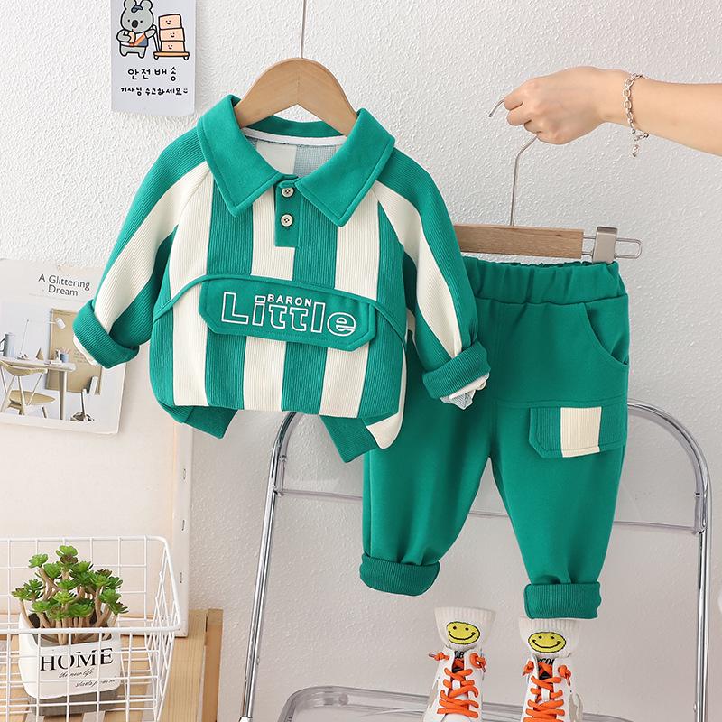 Модный детский спортивный костюм-двойка для весны и осени 2023 - Стильная спортивная одежда для детей