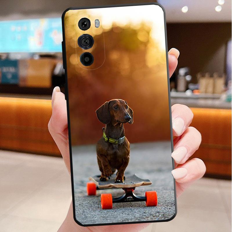 Phone Case For Motorola Edge 50 40 Pro 60 50 40 30 Ultra Neo Fusion Moto G85 G72 G53 G54 G84 G13 G32 Dachshund Dog