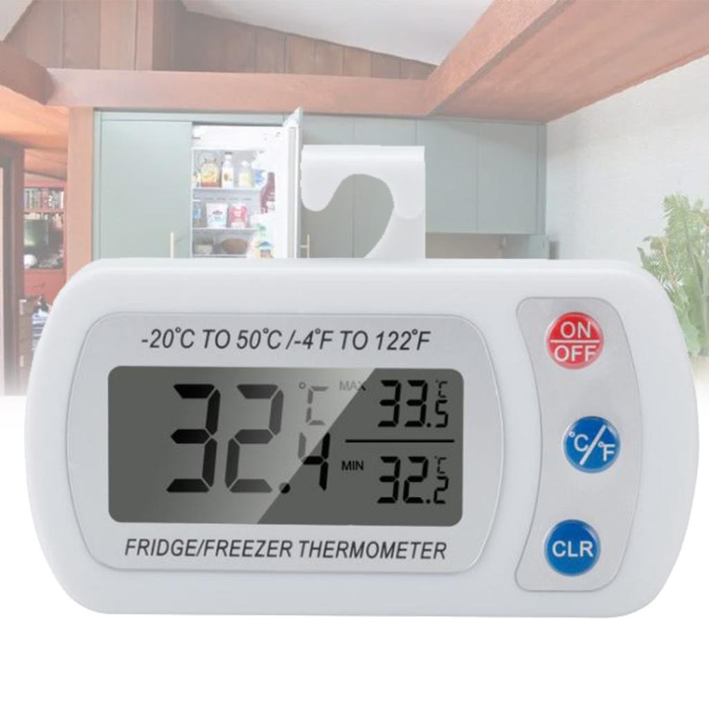 Цифровой ЖК-дисплей для измерения температуры холодильника с крючком, термометр для морозильной камеры