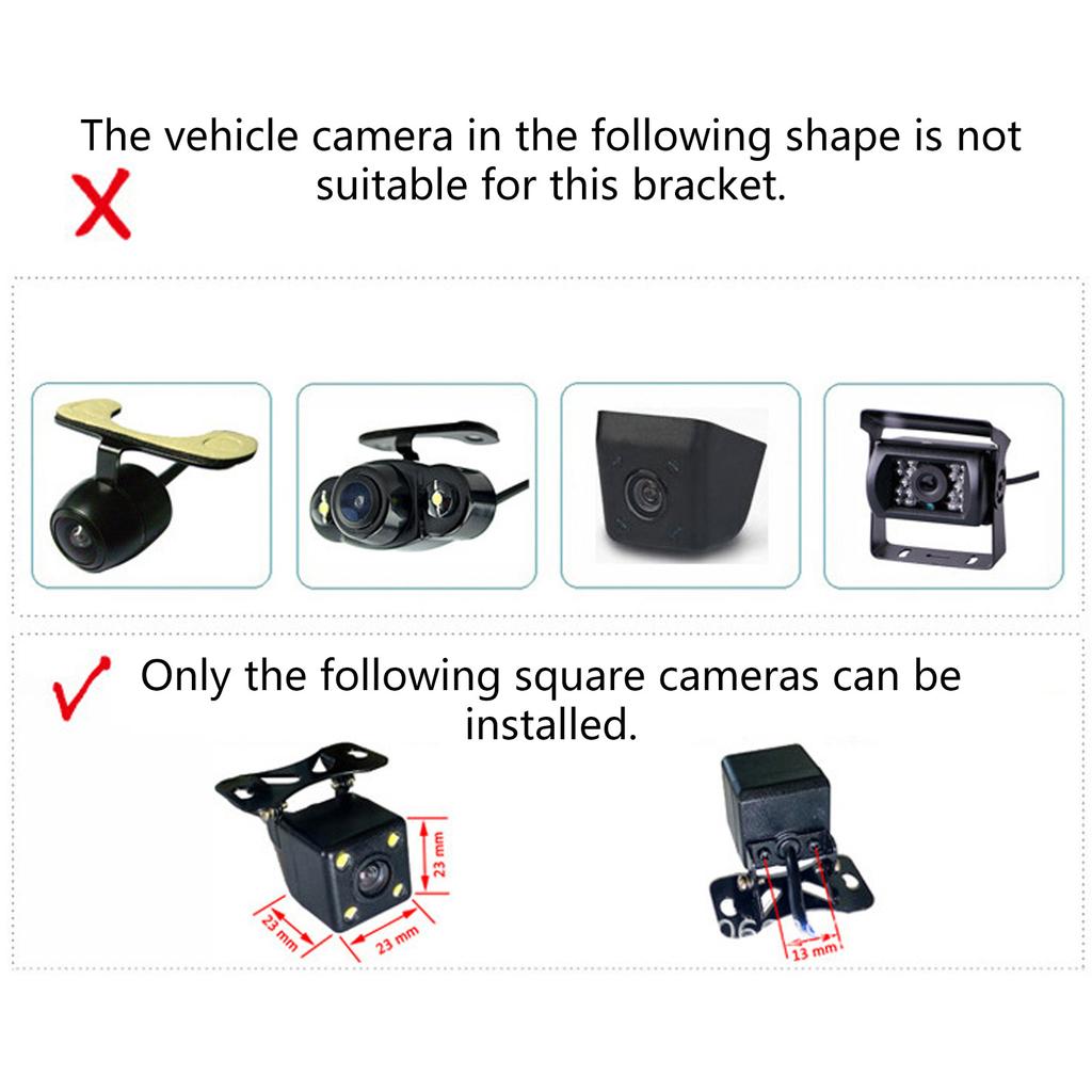 Reverse Rear Cam License Plate Bracket Car Dash Mirror Kit Rearview Mount Holder for Kia K3S Backup View Camera Exterior