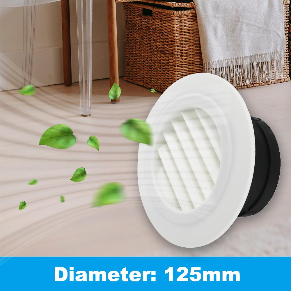 125/150/200 мм Крышка вентиляции воздуха Круглый воздуховод Потолочное настенное отверстие Вентиляционная решетка Жалюзи Кухня Ванна Выход воздуха Система свежести
