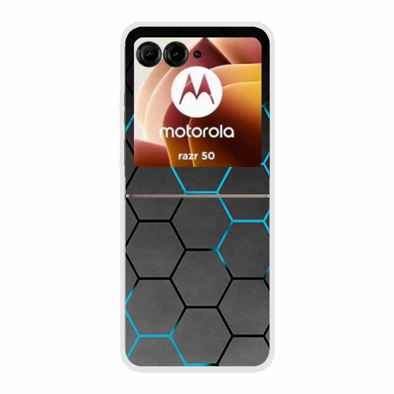 Чехол для Moto Razr 50 Прозрачный Пластик Жесткий Окрашенный Космический Прозрачные Чехлы для Телефона для Motorola Razr 60 50 Coque Razr 2024 PC Чехлы