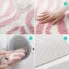 Multicolored Zebra Pattern Bath Mat - TPR Strong Anti-Slip Backing, Super Absorbent & Quick Dry, Soft & Comfy Bathroom Rug