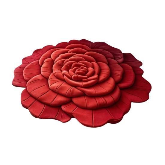 3D Flower Floor Mat Absorbent Floral Bathroom Rug Quick-Dry Floor Rug with Anti-Slip Backing for Kitchen Bedroom Entryway Vanity Area