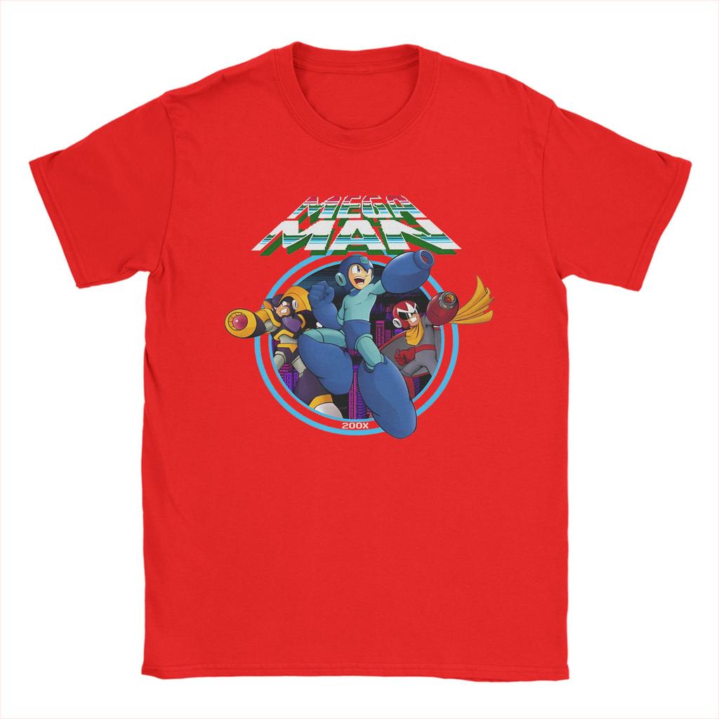 Men Women's Megaman X Vintage Mega Gaming T Shirt 100% Cotton Clothes Cool Short Sleeve Crew Neck Tee Shirt Adult T-Shirts