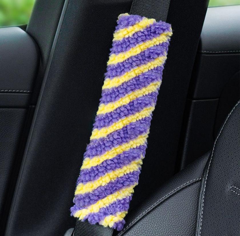 1 шт. Защита плеча ремня безопасности автомобиля, диагональная, из овечьей шерсти, защита ремня безопасности, мультяшная, мягкая и удобная