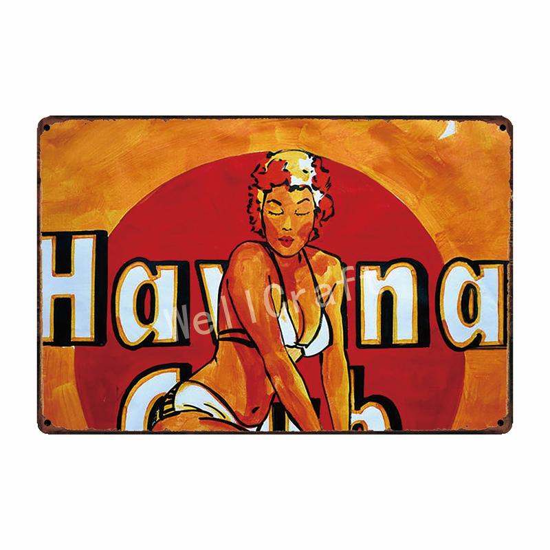 [ WellCraft ] HAVANA CLUB Металлическая табличка Музыкальный паб бар Ретро Картина FG-239