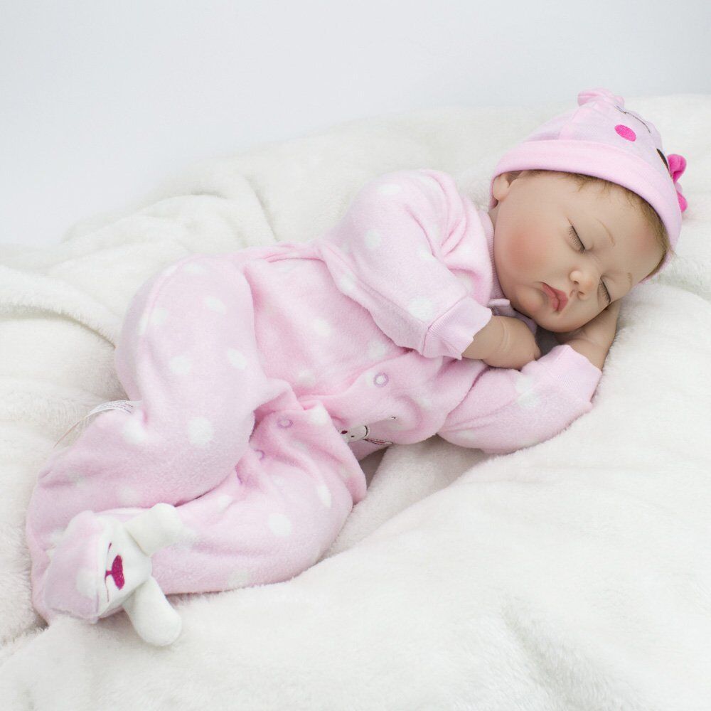Reborn Baby Dolls Soft Silicone Vinyl Newborn Doll 22" Handmade Realistic Gift