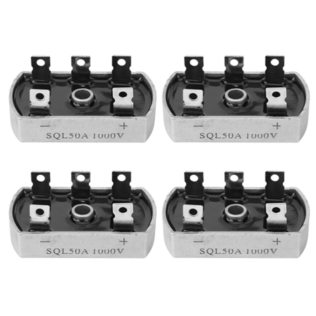 4 Pcs Rectifier Bridge SQL50A 1000V 3Phase Low Frequency Rectifier Bridge Pack
