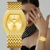Yalalusi Цыганские часы с большим циферблатом Бочкообразные часы Полностью бриллиантовые женские часы Бриллиантовые женские кварцевые часы