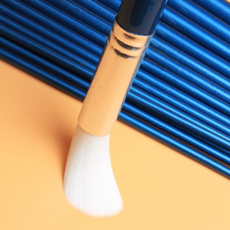 JOWOART 15 Piece White Nylon Hair Watercolor Paint Brush Birch Wood Long Rod Paint Art Painting Round Head Gouache Brush Artist Tool