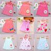 Newborn Baby Cotton Dress Regular Sleeveless A-Line Girl Dresses 0-24 Months