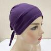 Ethnic Style Top Hat Solid Color Knotted Design Breathable Lightweight Headscarf Hat Outdoor Activities Headwear