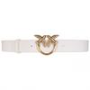 Pinko Luxury Women's Leather Belt Love Berry Gold - Size: L