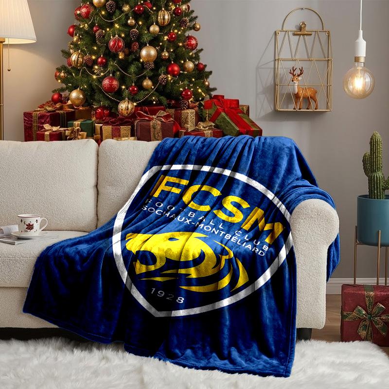 Fcsm Football Club Emblem Blanket Lightweight Ideal Bedding Blanket Perfect for Travel, Camping, Living Rooms, Offices, Sofas, Fan Christmas gift
