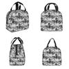 Insulated Lunch Bag Maneskin Band Rock Musical для Женщин Детей Термосумка для Ланча с Герметичными Контейнерами Сумка-тоут
