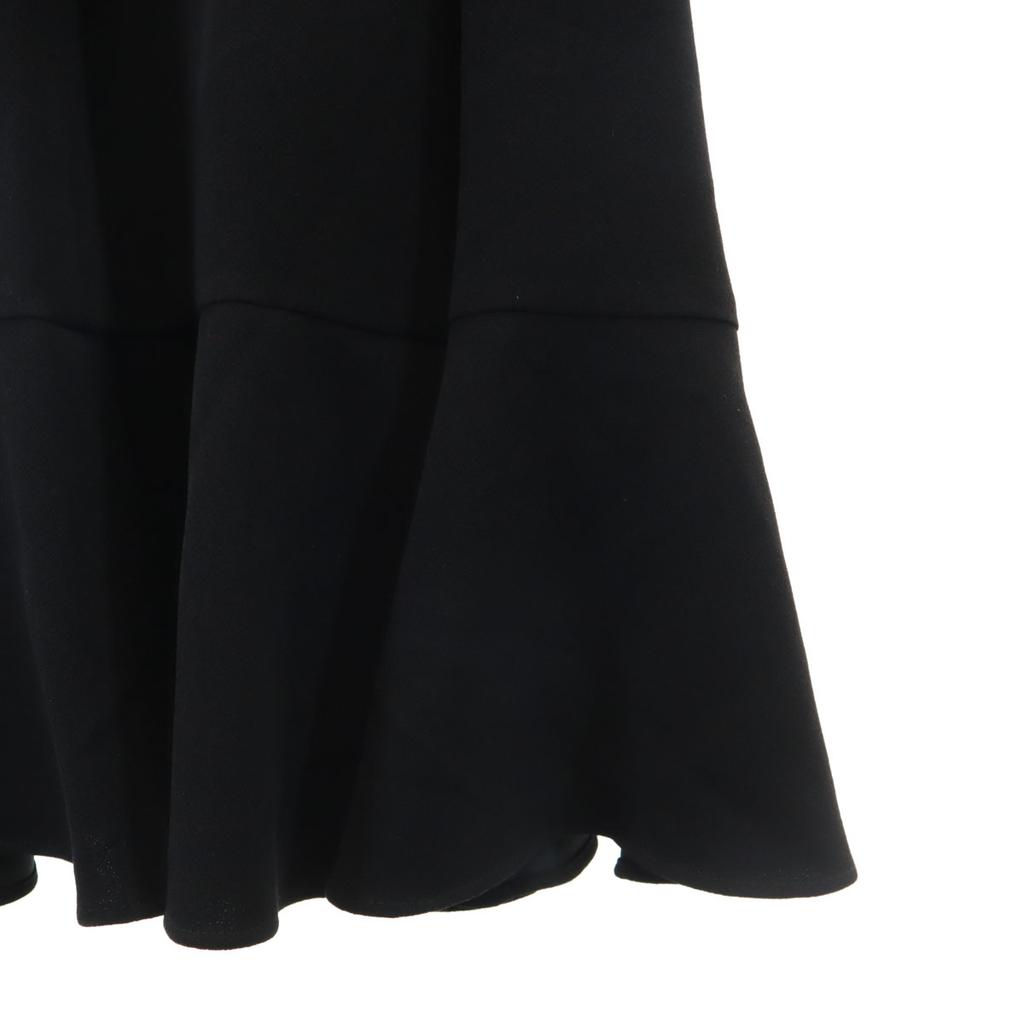 SNIDEL French sleeve Georgette flare mini dress black Women Used