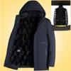 Dad's Winter Cotton-padded Jacket, Middle-aged Men's Coat, Velvet Thickened Cotton Coat, Down Coat