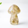 Фигурка гриба из смолы и кристалла с натуральными драгоценными камнями для декора дома, идеи подарков
