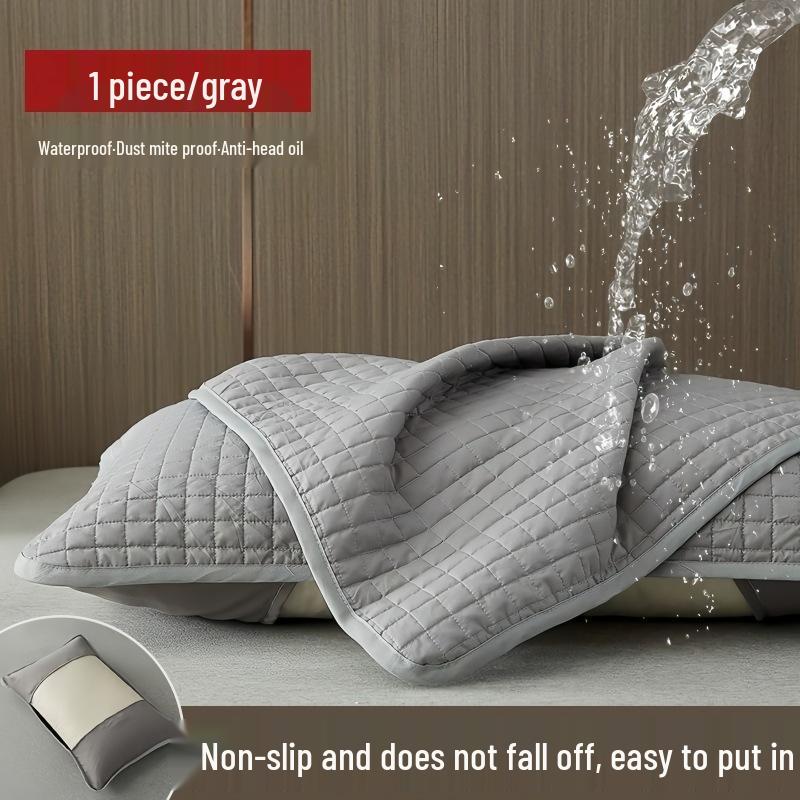 Защитник сердцевины подушки: Пот- и грязезащитная наволочка из 100% хлопка, утолщенная, одинарная упаковка, моющийся чехол для подушки