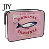 Retro Fish Can Design Makeup Case Sardine Cosmetic Bag, Clear Waterproof Pouch, Zipper Transparent Travel Storage Bag Closure Toiletry for Women