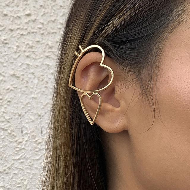 Готические серьги-клипсы в виде дракона для женщин и мужчин, винтажные серьги-клипсы в стиле панк, эльфийские серьги-каффы, трендовые модные украшения