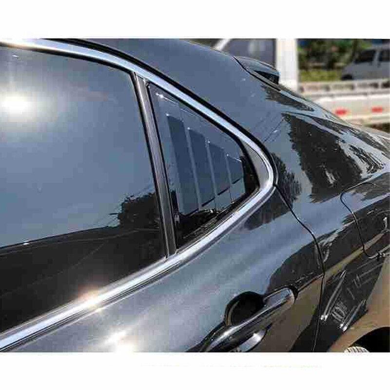 For Toyota Camry Sedan 2018 2019 2020 2025 2025 2025 Car Rear Louver Window Side Shutter Cover Trim Sticker Vent Scoop ABS Auto