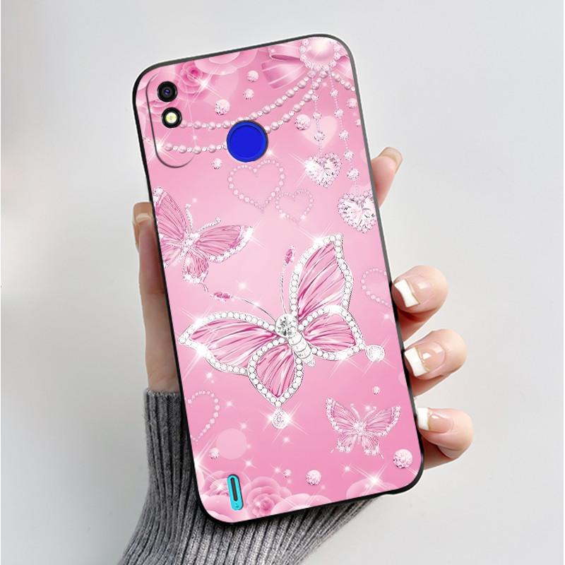 Печатный чехол для телефона Tecno Spark 4 Lite/POP 3PLUS Funda Capa Мягкий силиконовый черный корпус Чехол Милый Цветок Мультяшный Корпус Coque