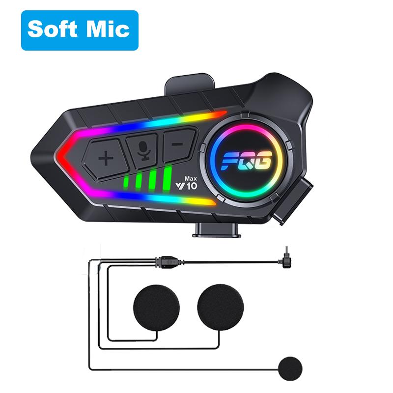 Y10 Max Motorcycle Helmet Intercom CVC+DSP Dual Intelligent Noise ReductionInter Comunicador IPX6 Waterproof