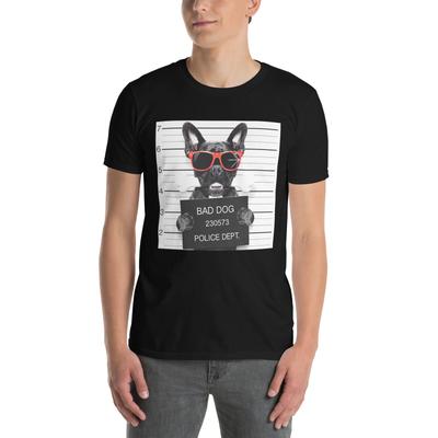Bad Dog Mugshot Funny Beautiful (Cute French Bulldog) Dog Lover Unisex T-Shirt