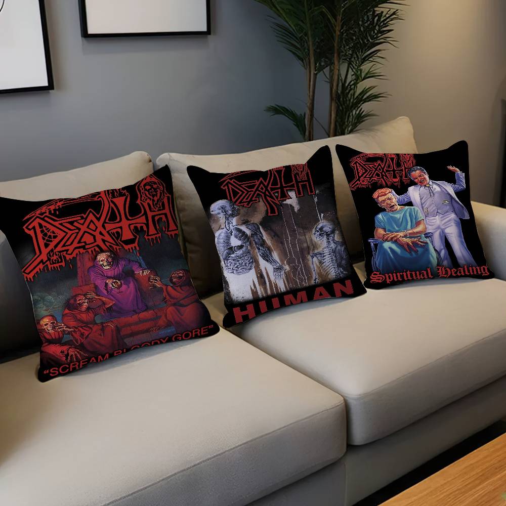 D-Deaths Mental Rock Band 45*45Cm Cushion Cover Pillow Cover Decor Pillowcase Home Pillowcase For Couch Pillow