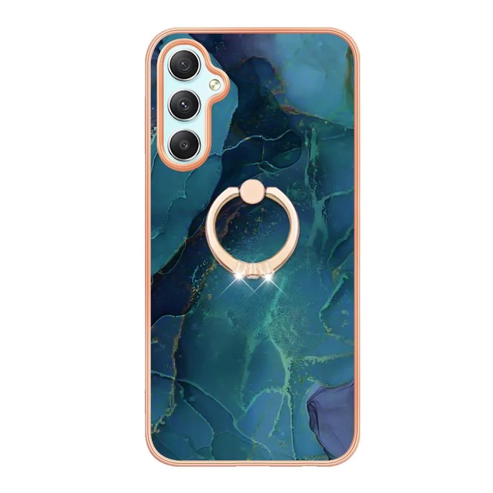 Phone Case For iPhone 16 15 14 Plus 13 Mini 12 11 Pro Max 7 8 SE3 SE 2020 SE2 Protect Cover Ring Holder Slim Fit Back Etui Coque