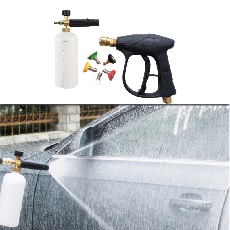 4350PSI Pressure Washer 1/4 In Quick Connector with Foam Cannon & Nozzle Tips 1 Liter Power Washer for Car Floor