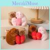Cute Plush Capybara Keychain Heartfelt Design Soft Pp Cotton Gift For Friends And Lovers