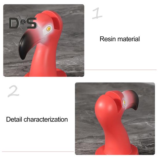 Держатель для очков Фламинго, подставка для очков, статуэтка животного из смолы, украшение для рабочего стола, прочная нескользящая стойка для очков