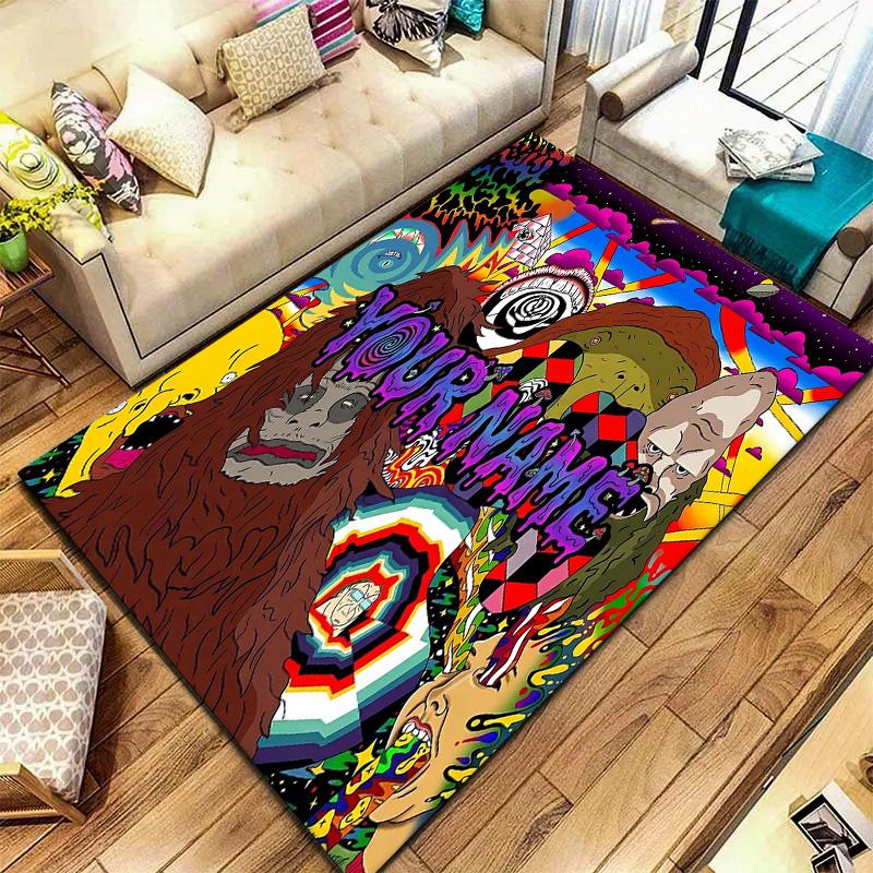 Bigfoot Galaxy Custom Name Carpet Rug For Living Room Bedroom Home Sofa Decoration Kids Play Nonslip Floor Mat