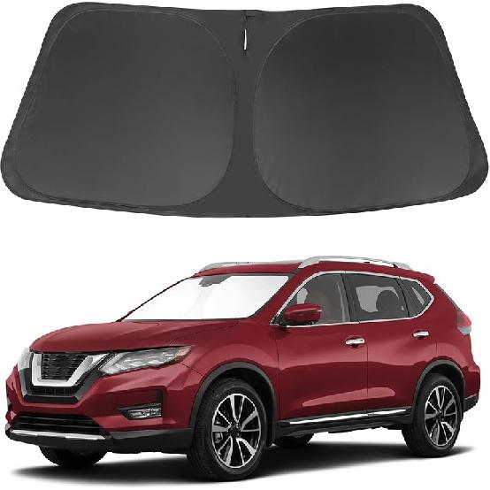 TINGLU Солнцезащитный козырек для Tesla Model X Tesla X 2016-2024 2025 Аксессуары Солнцезащитный козырек на лобовое стекло Защита от УФ-лучей Накидка на солнцезащитный козырек С