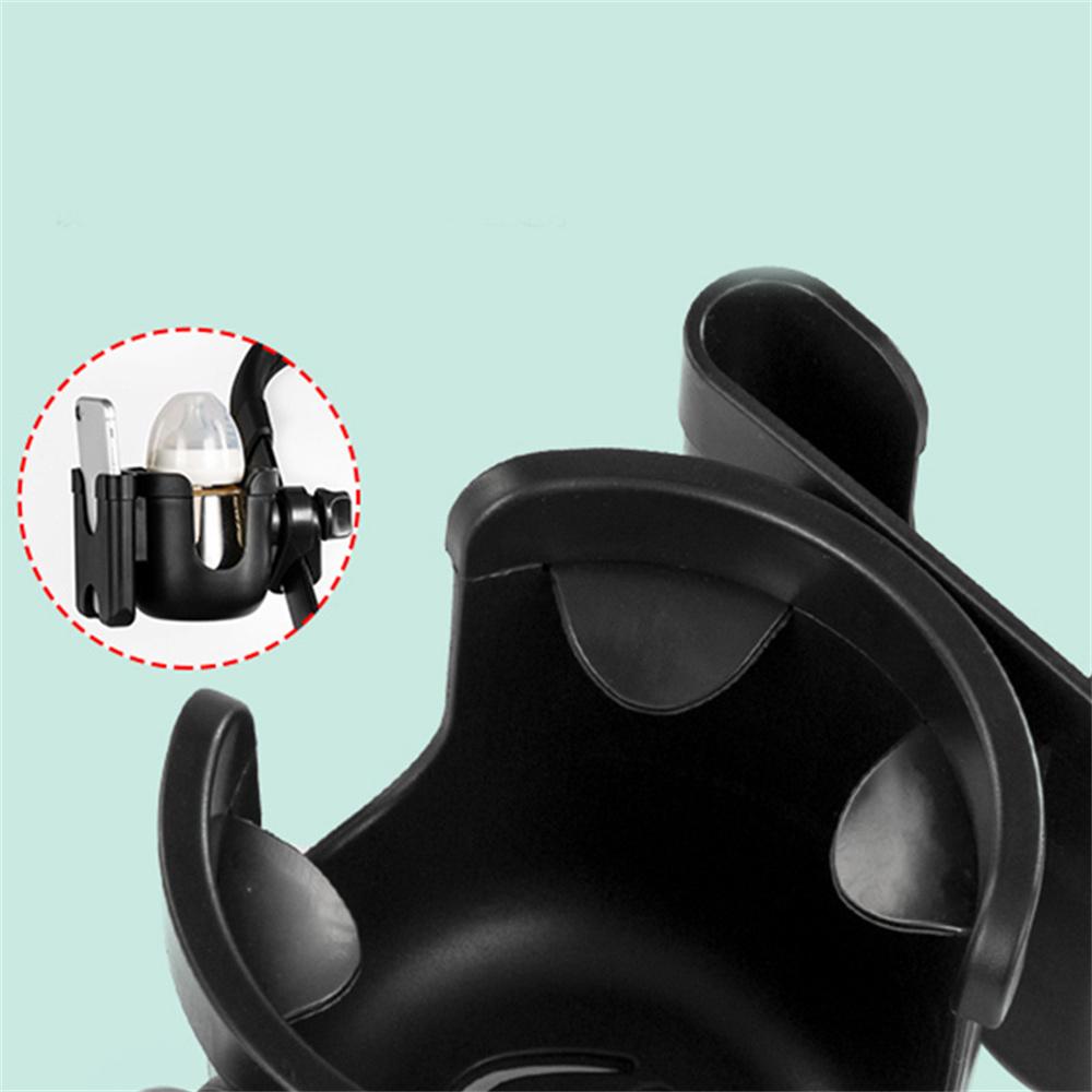 Universal 2-In-1 Cup Phone Holder Baby Stroller Multi-Functional Cup Holder for Wheelchairs Bicycles Electric Scooters