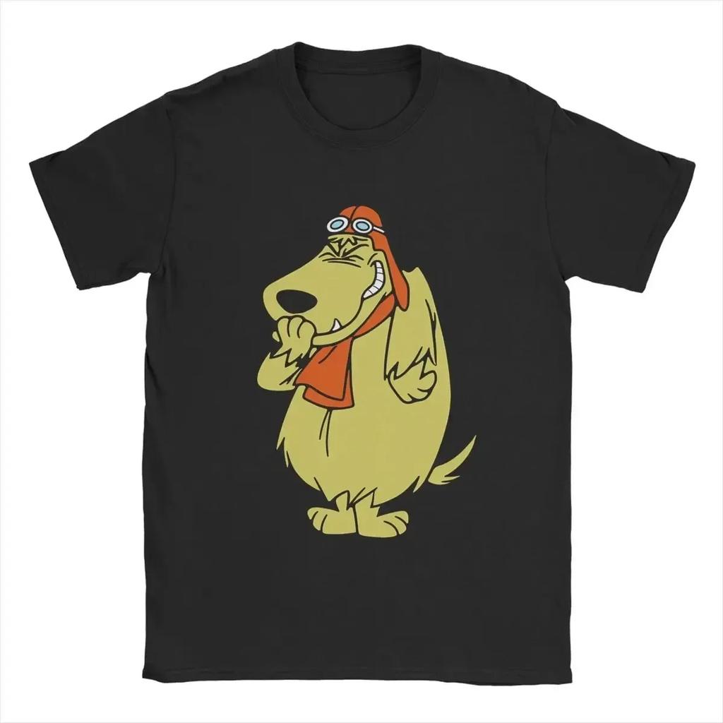 Футболка мужская Muttley Wacky Races мультяшная забавная хлопковая футболка с круглым вырезом и коротким рукавом, повседневная одежда для мужчин и женщин#Цвет