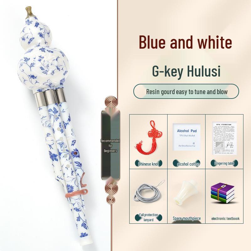 Beginner Hulusi Gourd Flute for Primary School Students - Ethnic B-flat and C Key Musical Instrument