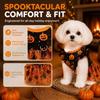 Color-blocking Halloween Pet Dress Breathable Pet Party Wear Dog Pumpkin Print Dress  Medium Breeds