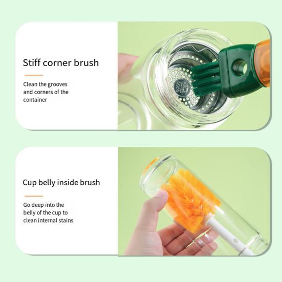 5-в-1 Набор щеток для чистки бутылок с водой Многофункциональная бутылка для напитков Щетка для соломы Очиститель зазоров в губах на 360 градусов Простая очистка Мытье кружки с водой