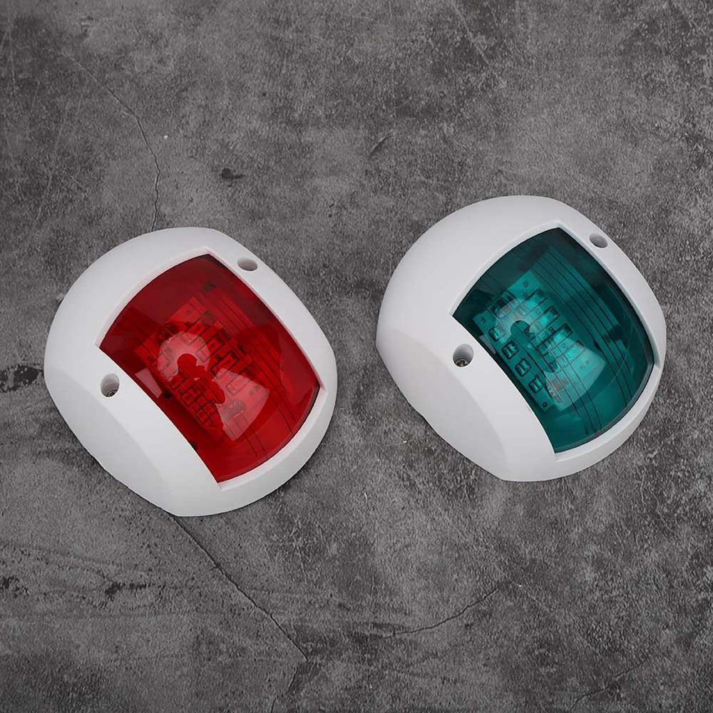 1Pair 3W Signal Lamp Red Green LED Marine Navigation Light Spherical Navigation Light Boat