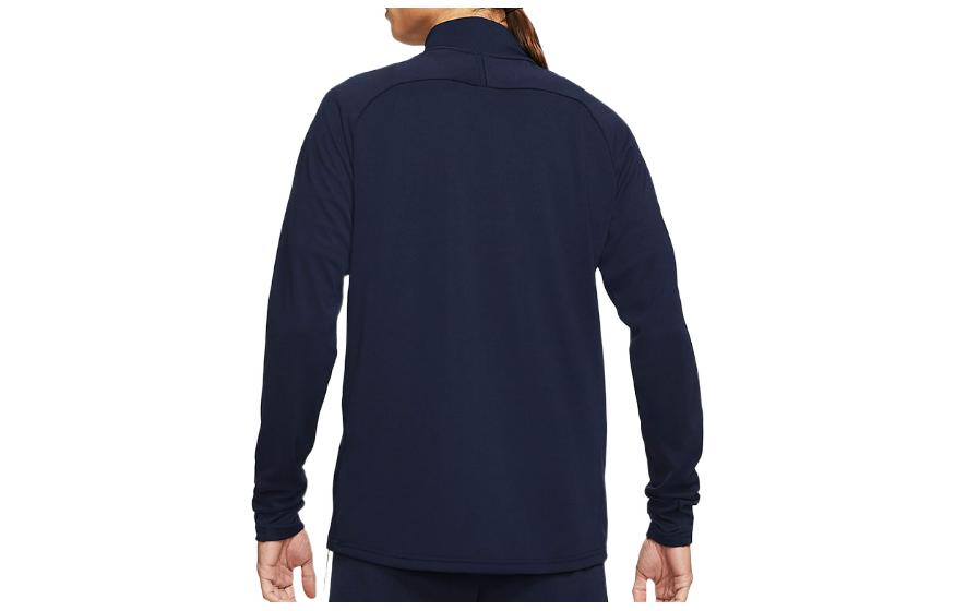 Nike Мужские футболки Dri Fit Темно-синие с круглым вырезом Умеренный прямой крой CW6111-451