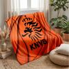Netherlands Football Printed Flannel Blanket Skin Friendly Warm Decorative Throw for Indoor Couch Bed Daily Use